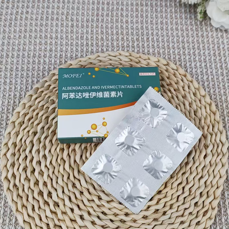 Mofei Albendazole Iviin Tablets Veterinary Internal and External Anthelmintic Medicine Internal and External Anthelmintic Medicine