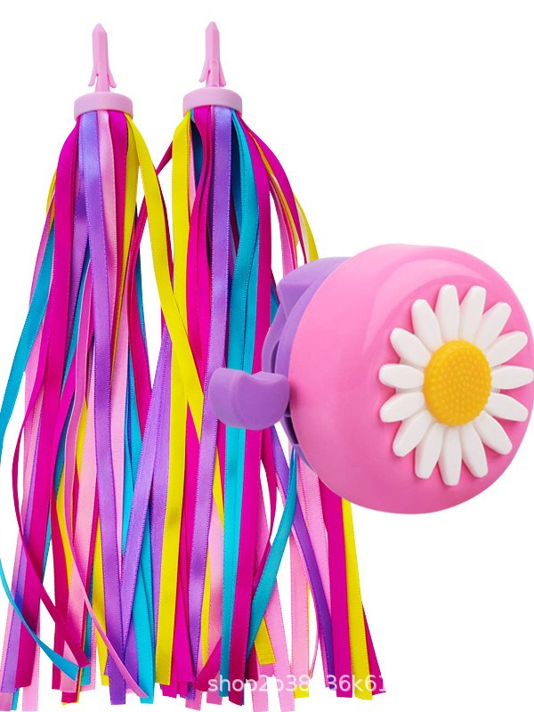 Cross-border e-commerce Amazon children's scooter ribbon windmill tassel car bell Yan