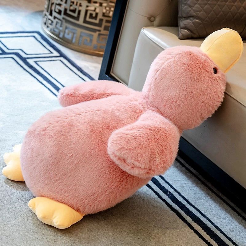 Cute Big Yellow Duck Doll Pillow Fried Duck Plush Toy Bed Sleeping Plush Toy for Girl Birthday Gift