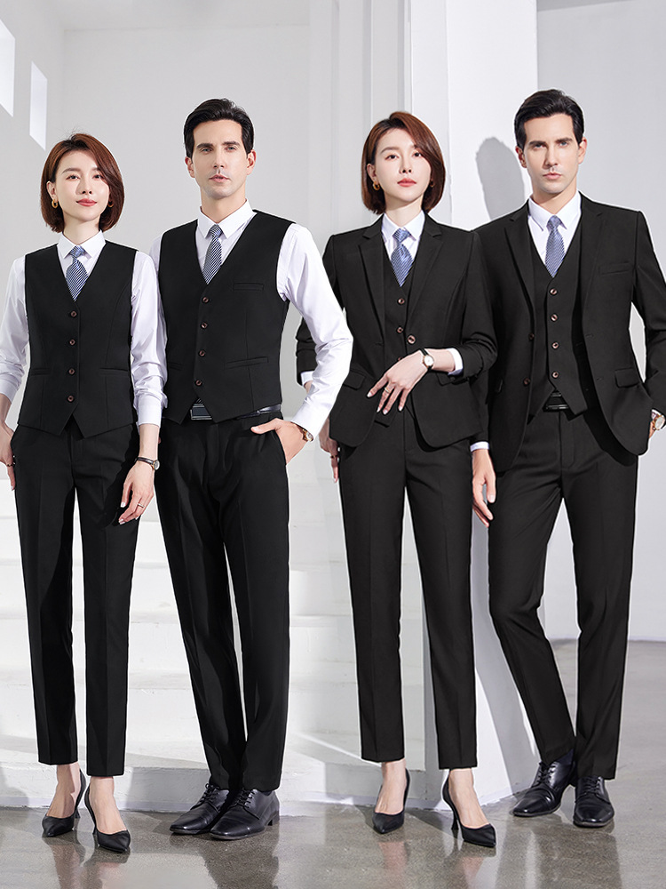 High-End Professional Suits for Men and Women, Real Estate Formal Uniforms, Office Navy Blue Business Suits, Workwear