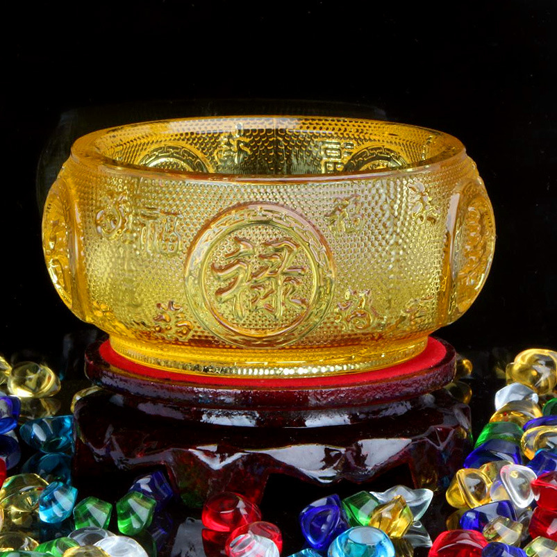 New cornucopia ornaments gold ingot crystal glass Crystal Feng Shui opening gifts eight party Fortune Fortune Fortune Fortune Fortune