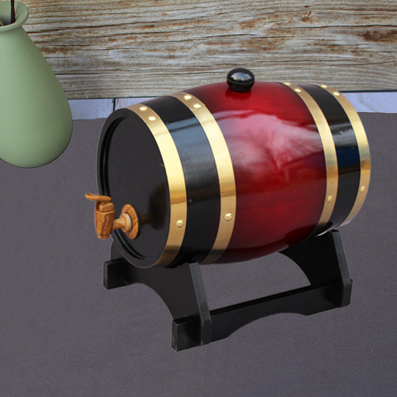 Wholesale Oak Barrel Liquor Beer Barrel Wine Wine Barrel Pine Liner Wine Barrel Home Decorative Barrel Storage