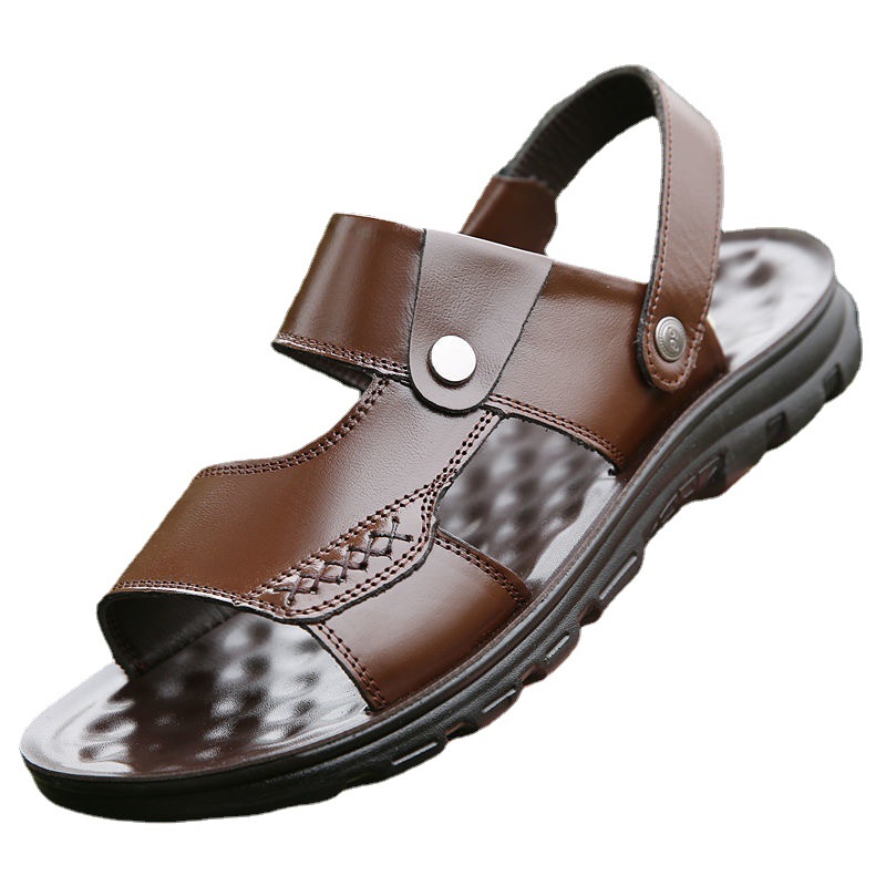 Summer New Men's Sandals Outdoor Casual Dual-purpose Non-slip Breathable Beach Shoes Soft Sole Wear-resistant Vietnam Sandals