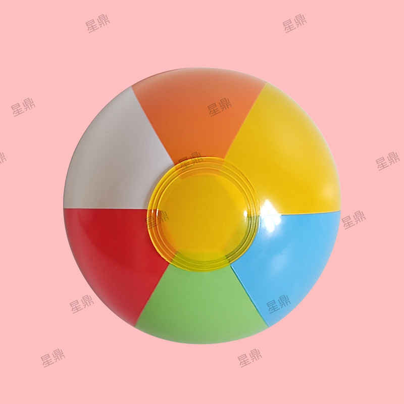 Cross-Border Spot Amazon Inflatable Six-Color Ball Children's Water Toy Ball Advertising Ball Colorful Ball Mini Beach Ball
