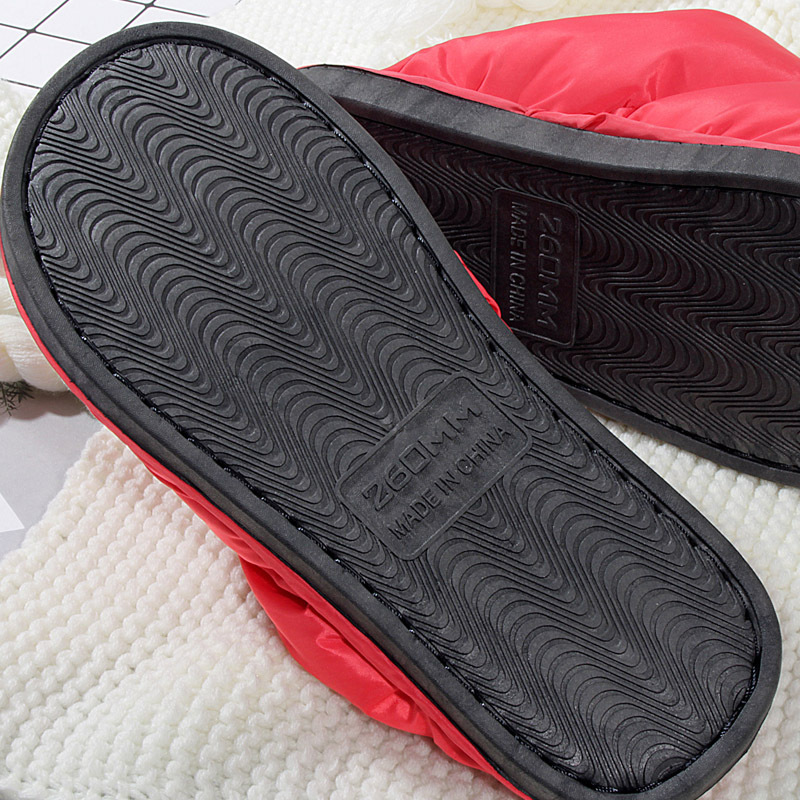 Autumn and Winter Cotton Slippers for Women Indoor Thickeneded and Warm Home Non-Slip Couples' down Cotton Slippers for Men to Wear Outside