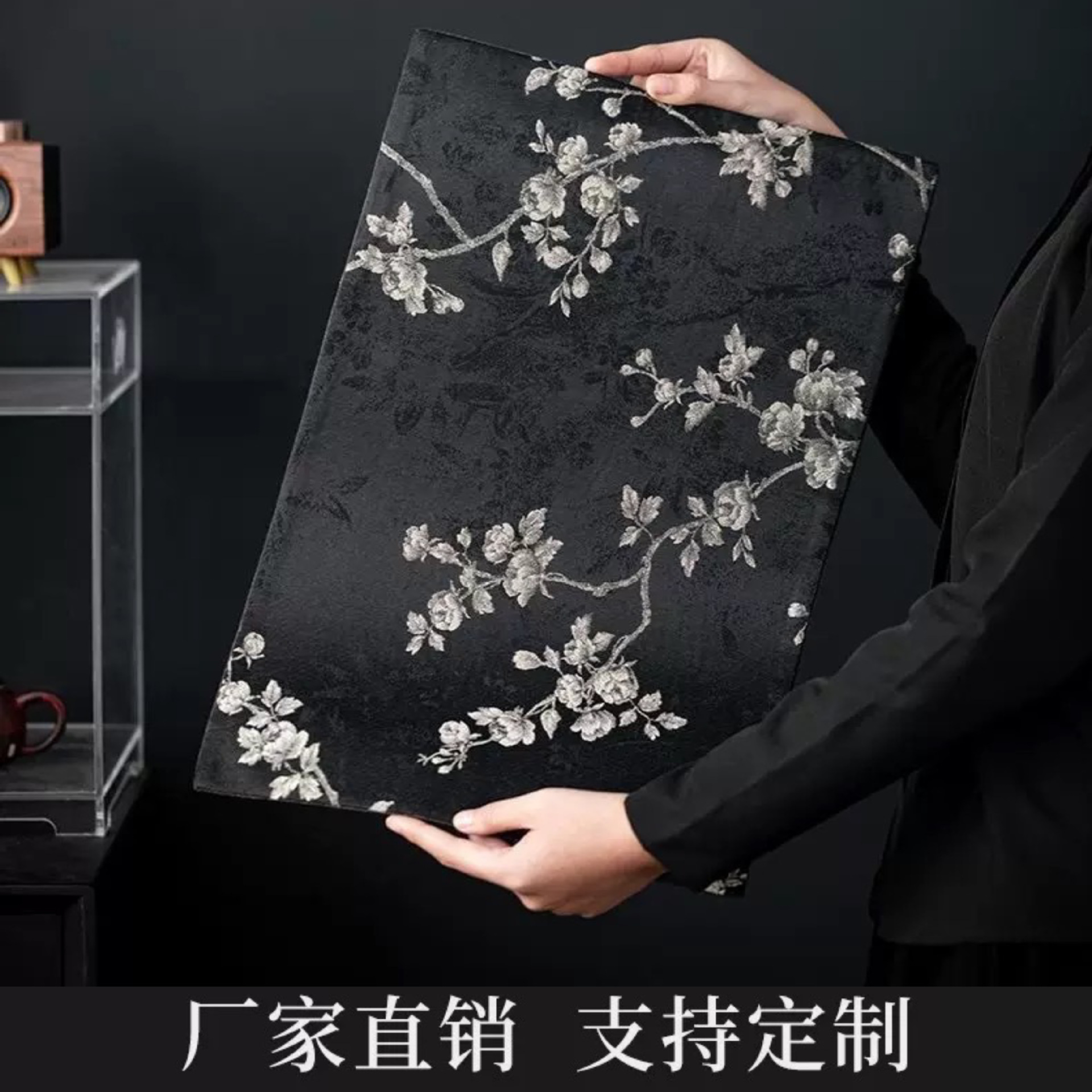 Брокадный вышитый чайный коврик белая пион скатерть китайский ретро чайный коврик скатерть изоляционный коврик флаг столовый коврик для сухих пузырьков