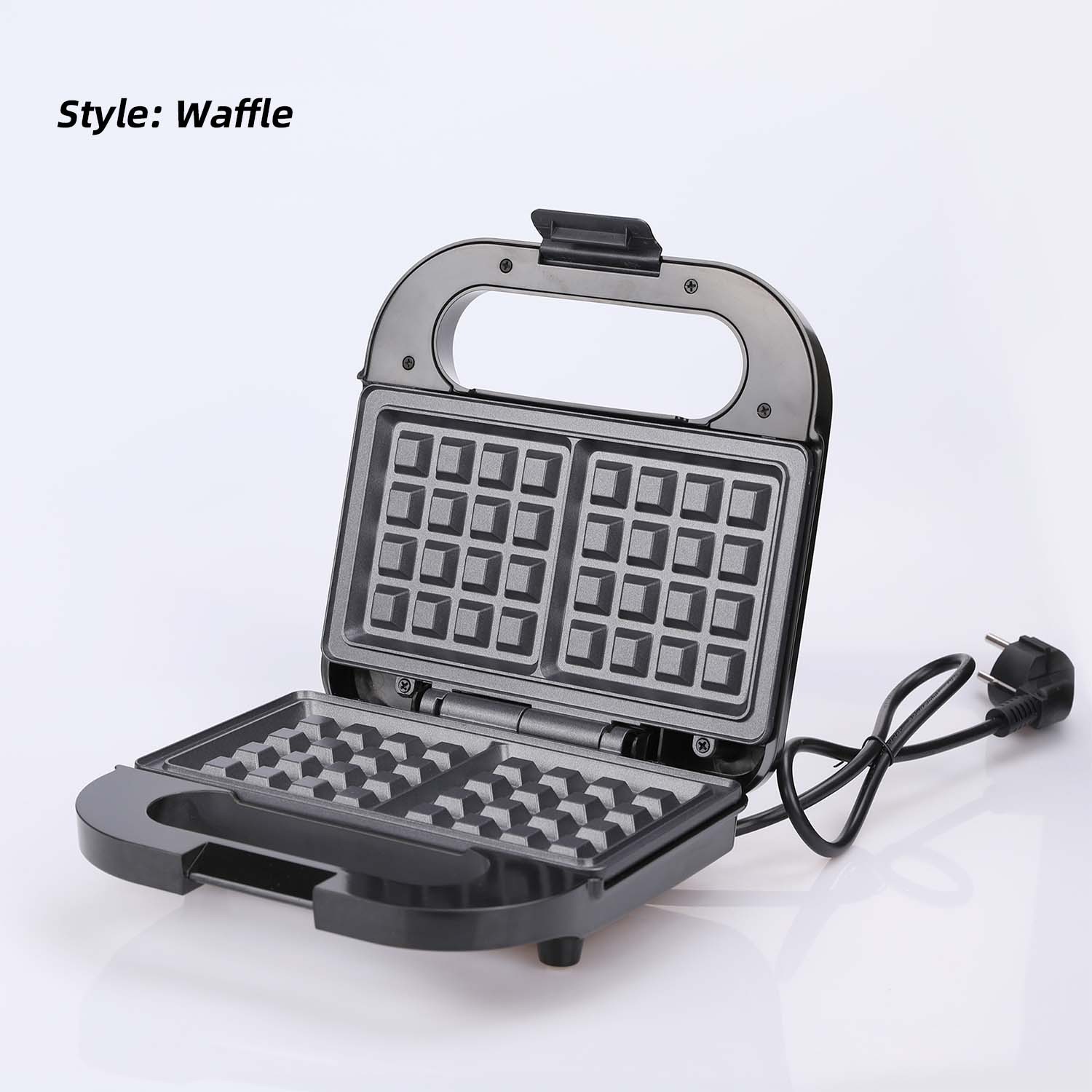 Household sandwich oven breakfast light food machine heating toast toaster waffle machine double plate multi-function frying machine