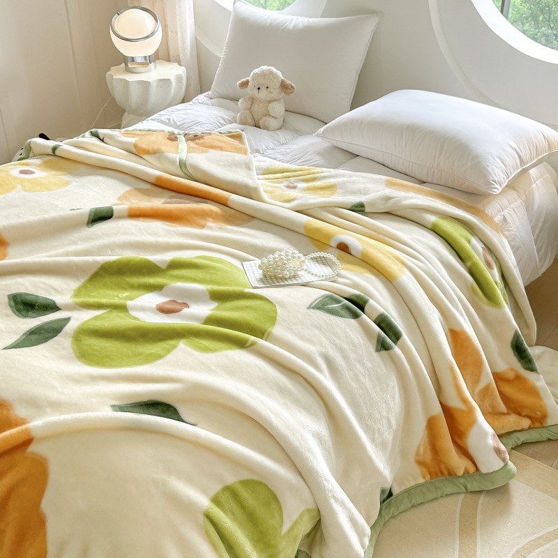 2025 Double-Layer Thickened Raschel Blanket Single Double E-Commerce Cross-Border Gift Export Factory Direct