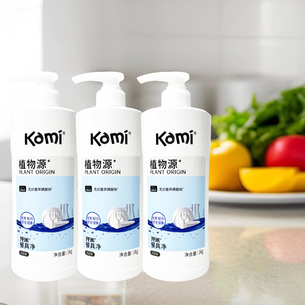 Жидкость для мытья посуды Kaimi, 1кг семейная упаковка