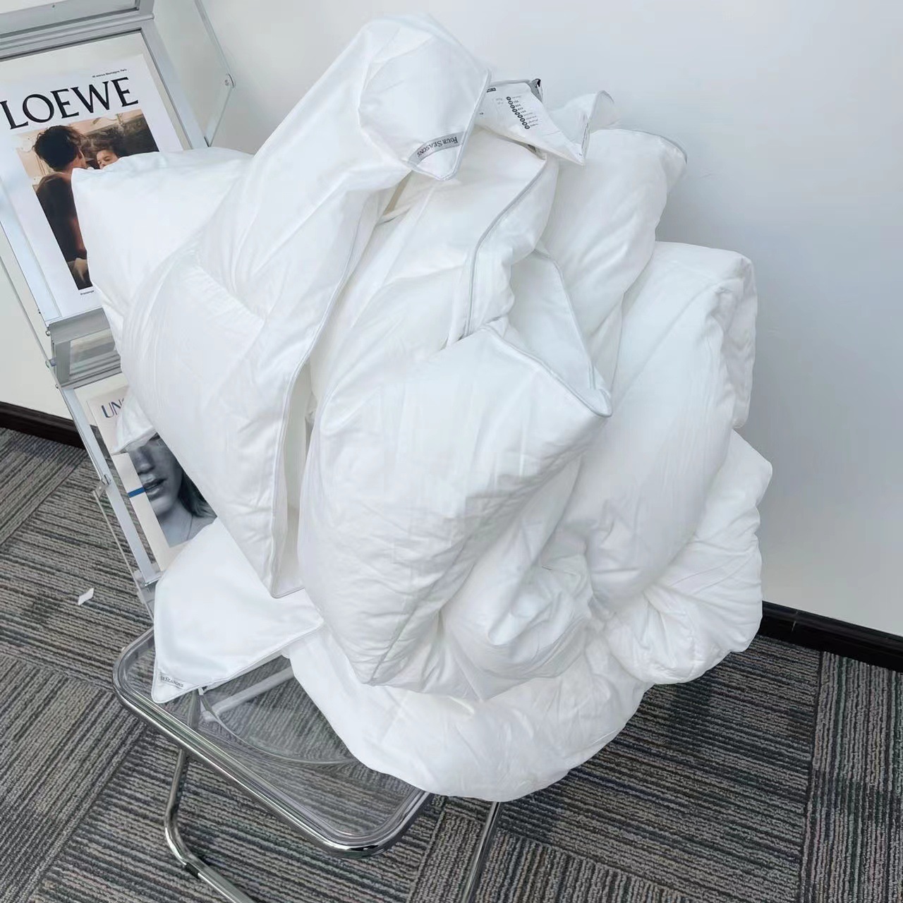 1111 Yijia Feather Velvet Quilt Fiare Feather Velvet Quilt Single and Double Heat Storage Warm down Quilt Solid Color Quilt Factory