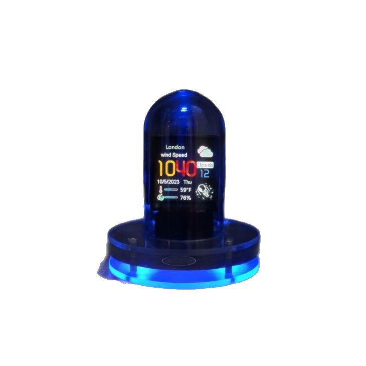 Desktop ornaments proposed glow tube clock weather