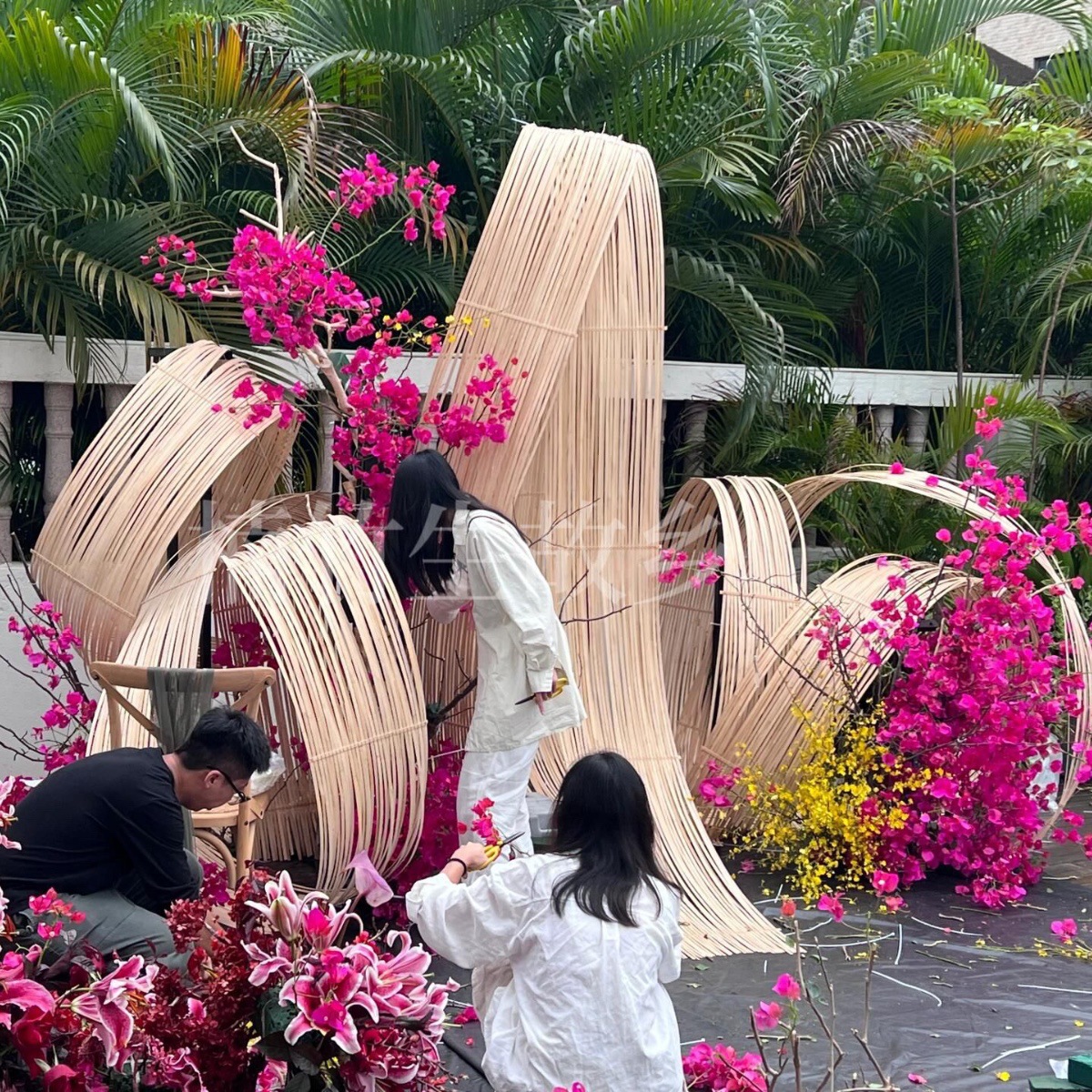 Colorful Bamboo Weaving, Bamboo Planks, Bamboo Strips, Bamboo Slats, Floral Art, Wedding Decorations, New Year Window Display, Door Decoration Materials