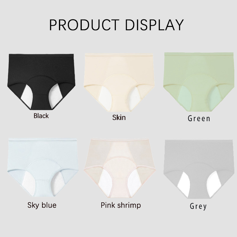 Физиологическое нижнее белье для женщин, средняя талия, непромокаемые, хлопковые, антибактериальные, безопасные, гигиеничные