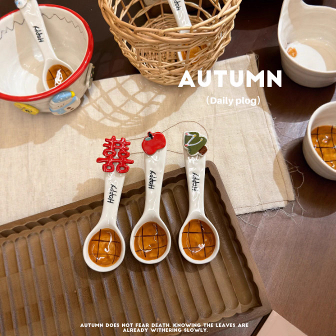 Christmas Snowman Series Ins High-Looking Christmas Plate Mug Spoon Rice Bowl