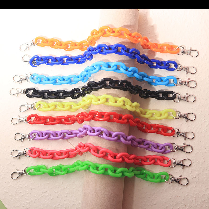 Акриловая цепочка для сумки макаронного цвета, DIY, модная цепочка для сумки через плечо