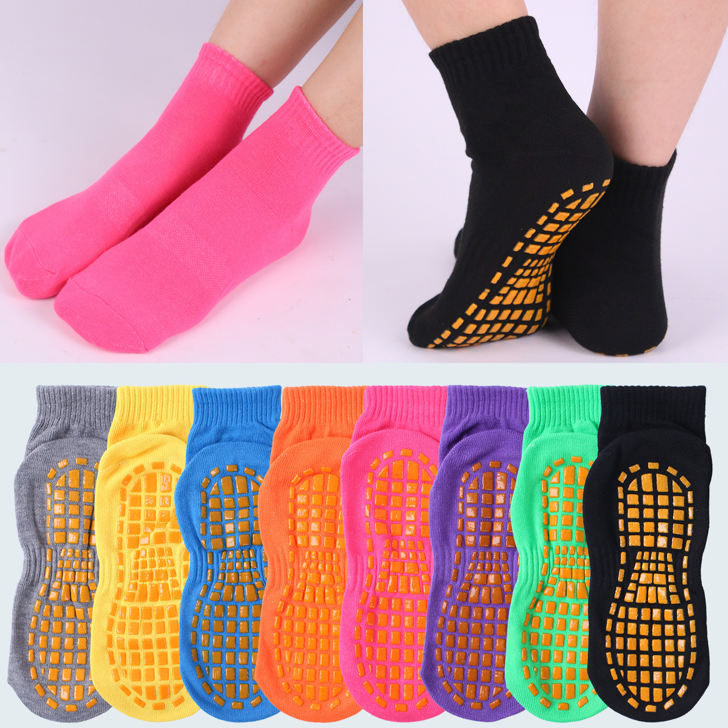 Floor Socks, Children's Indoor Non-Slip Socks, Trampoline Socks, Amusement Places, Parent-Child Early Education, Adult Yoga Socks, Direct Sales and Wholesale