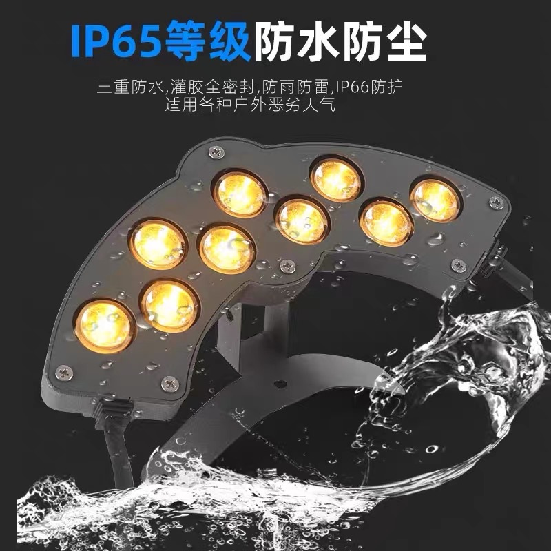 Corrugated Lamp Led Outdoor Waterproof Ancient Building Tile Lamp 3W6W Pavilion Ancient Building Temple Eaves Glazed Tile Lamp 24V