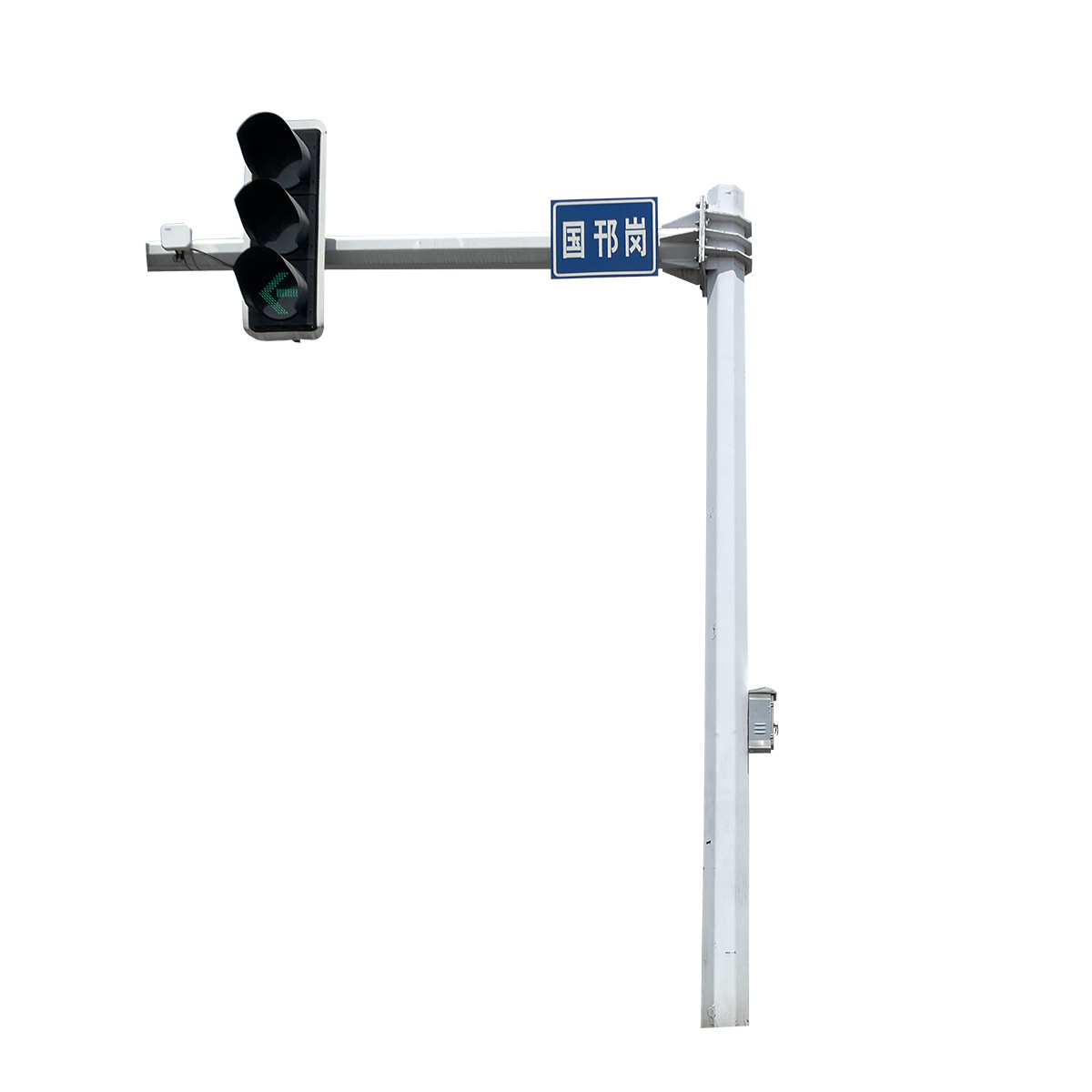 Traffic signal light pole L-shaped octagonal road monitoring pole traffic red and green light pole warning sign pole manufacturer supply