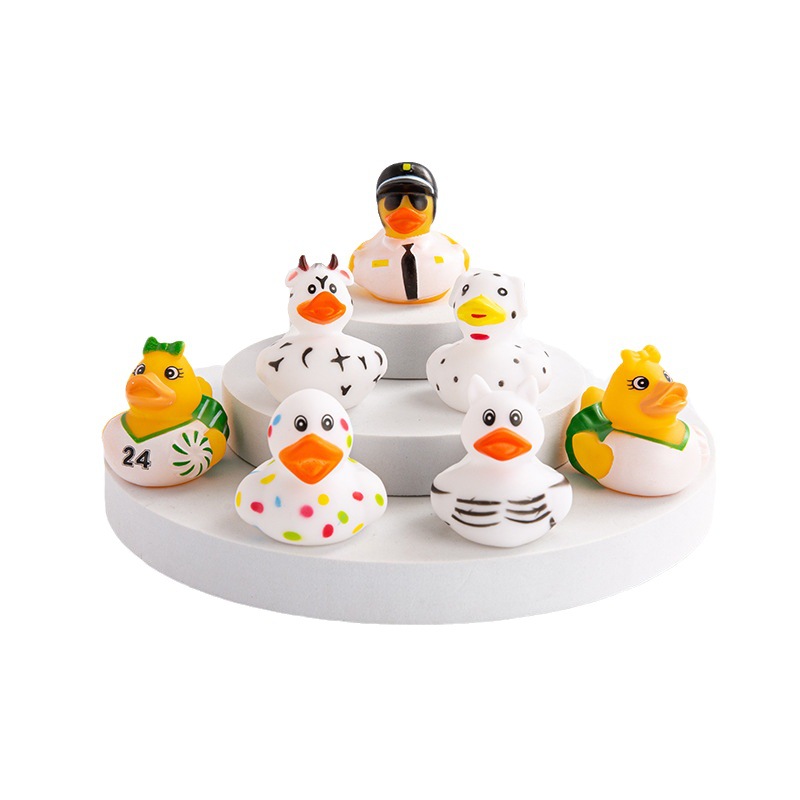 Amazon's Hot-Selling 50 Mixed Vinyl Little Yellow Duck Squeaking Safe Non-Toxic Water Toy Bath Toy Duck