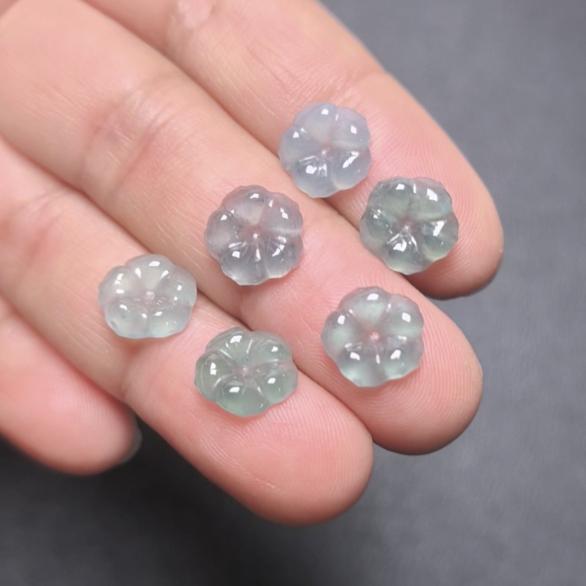 Guatemalan Natural A-Grade Jadeite Wealth Flower Bracelet Necklace Earrings Accessories Guatemalan Ice Flower Loose Stone