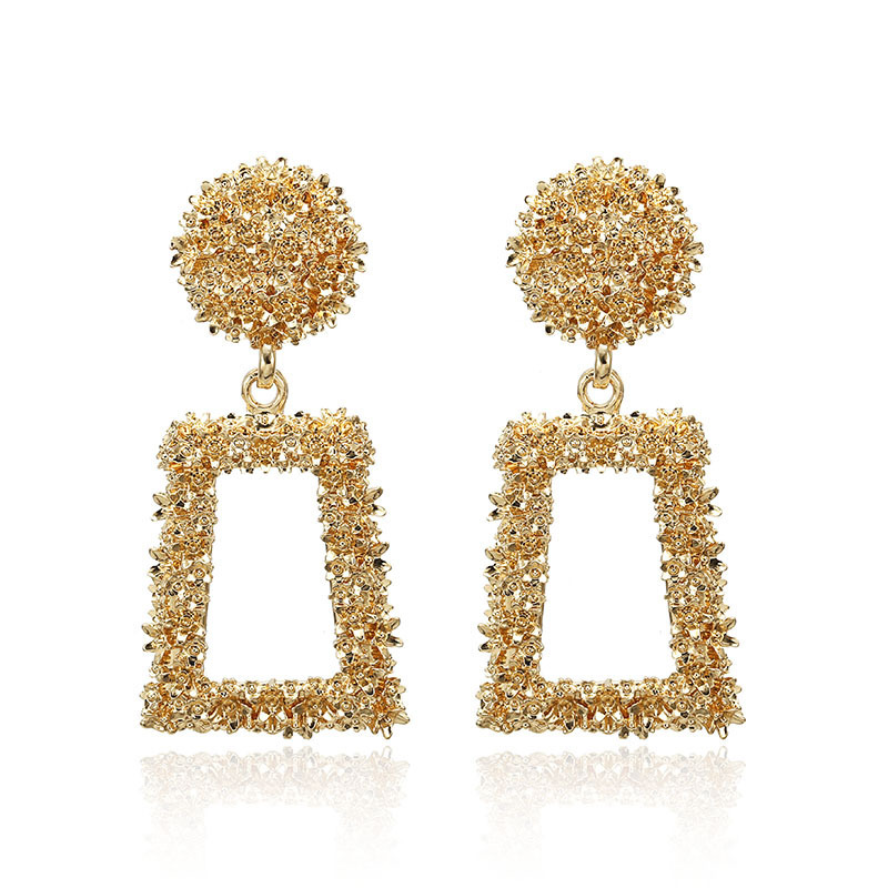 Cross-Border European and American Popular Bohemian Earrings Alloy Geometric Metal Round Earring Set Decoration Wholesale