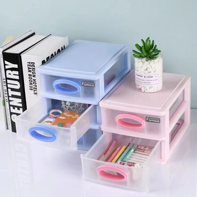 Xinling Drawer Type Plastic Storage Box Office Desktop Sundries Finishing Box Creative Multi-layer Color Storage Box