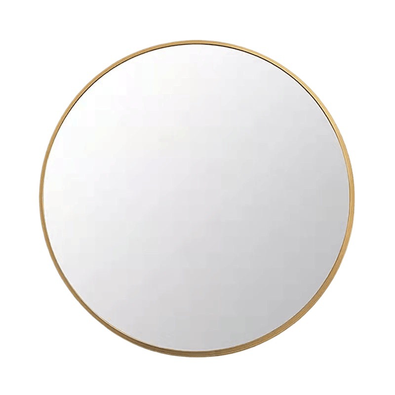 Cosmetic Mirror Bathroom Aluminum Alloy Mirror Round Mirror Hanging Mirror Wall Mirror Bathroom Toilet Decoration Full-Length Mirror