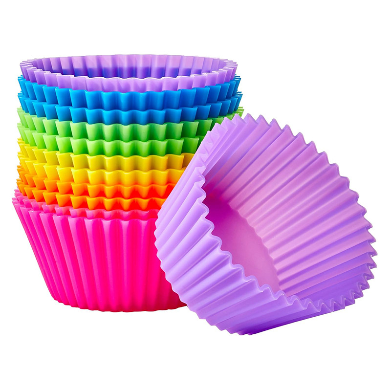 Mini Cake silicone tray paper cup cake mold cup banana muffin cake lining round small bread baking Cup