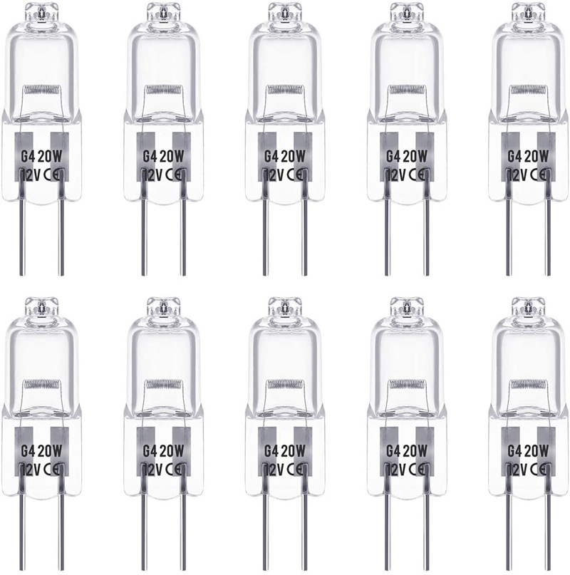 G4 halogen lamp beads 12V20W low voltage pin crystal lamp small bulb mirror headlight chandelier halogen tungsten candle lamp light source
