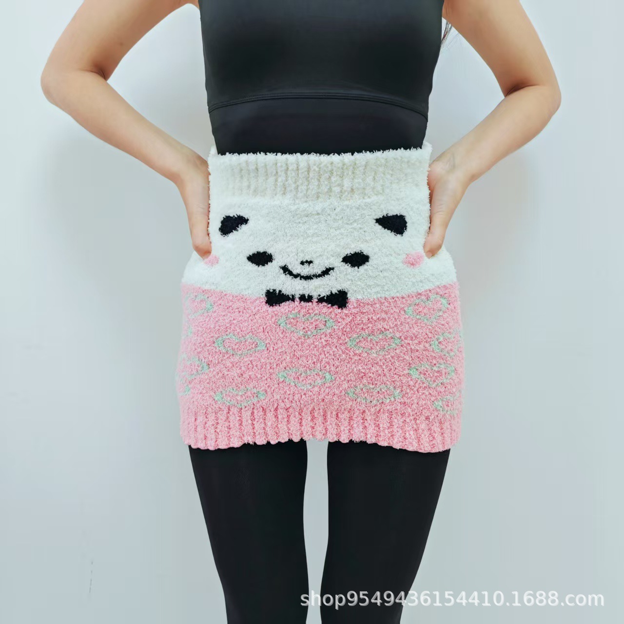 New Autumn and Winter Extended Thickened Large Size Waist Support Belt for Pregnant Women, Belly Protection for Overweight People, Postpartum Warmth Sleeping Belly Wrap