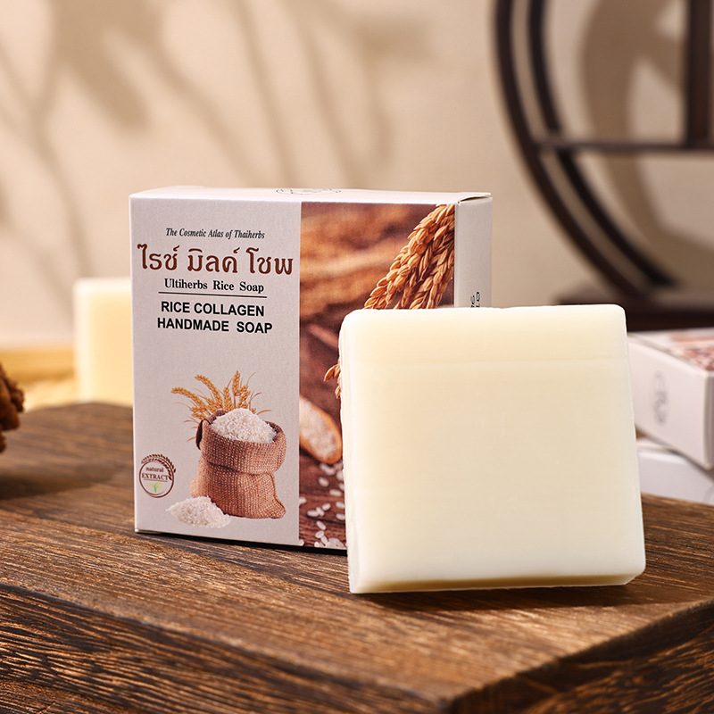 [Yilina] Rice Soap Fragrant Rice Essential Oil Soap Handmade Soap Cleansing and Moisturizing 70g