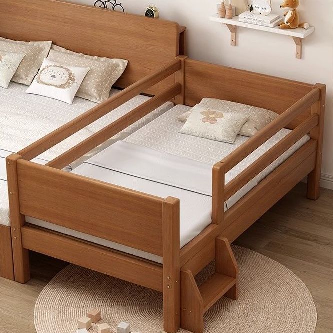 Детская кровать из орехового дерева, односпальная, для мальчиков и девочек, фабричная сборка