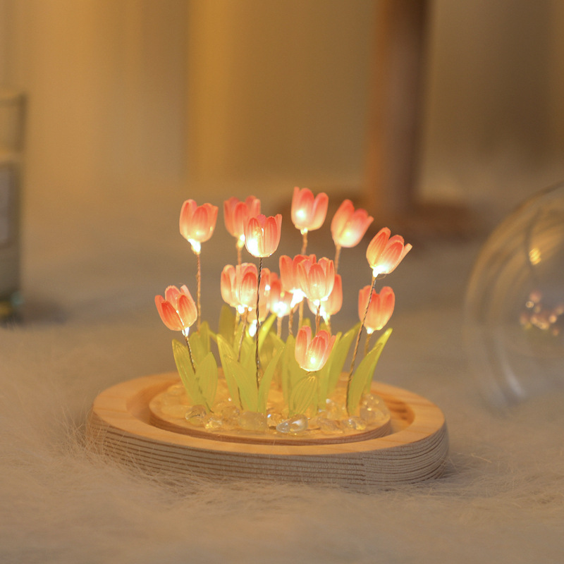 Tulip Handmade DIY Atmosphere Lamp Ornaments Internet Celebrity Desktop Night Light Student Gifts for Girlfriends
