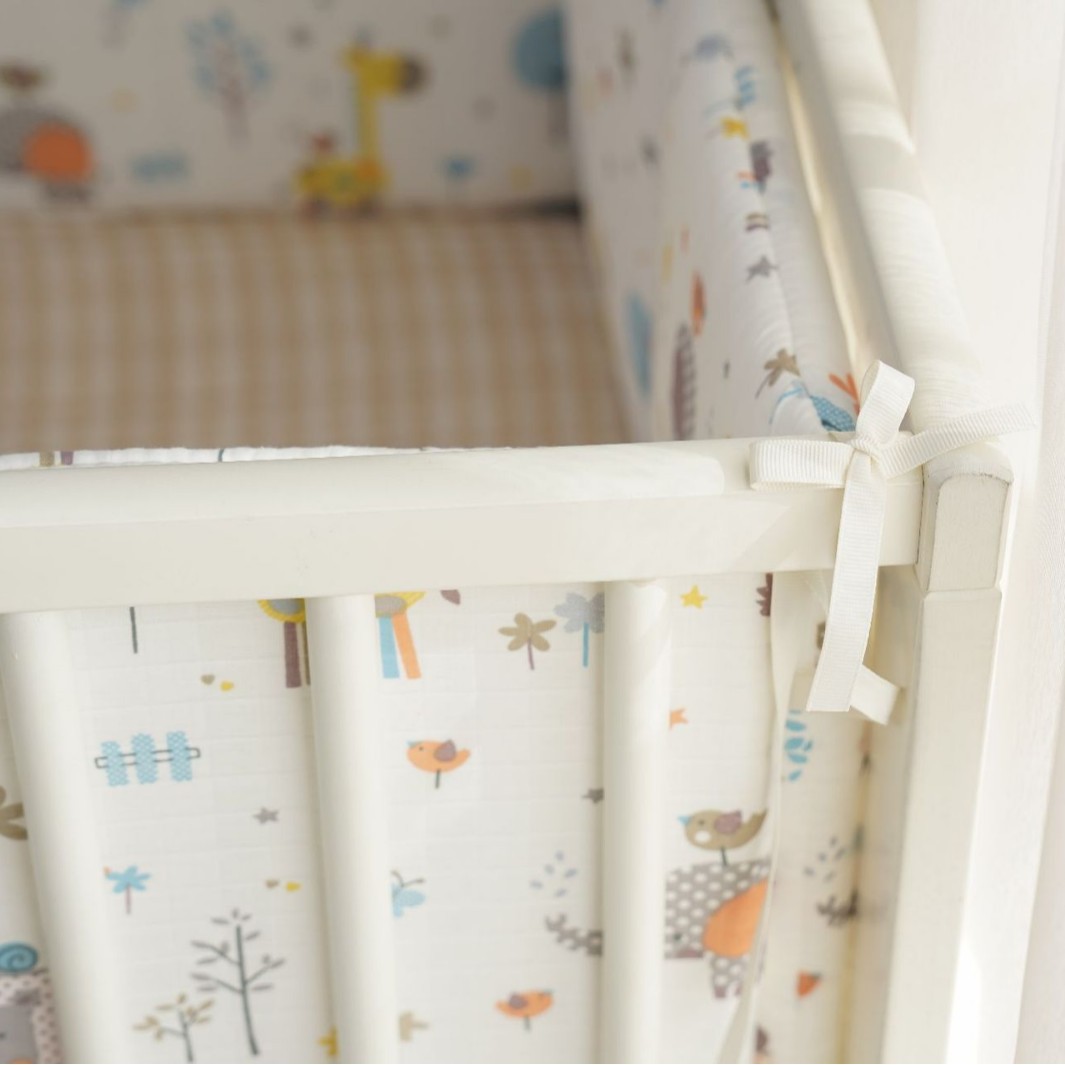 Baby crib newborn bedding anti-collision fence gauze zoo 30*30*6 whole wash