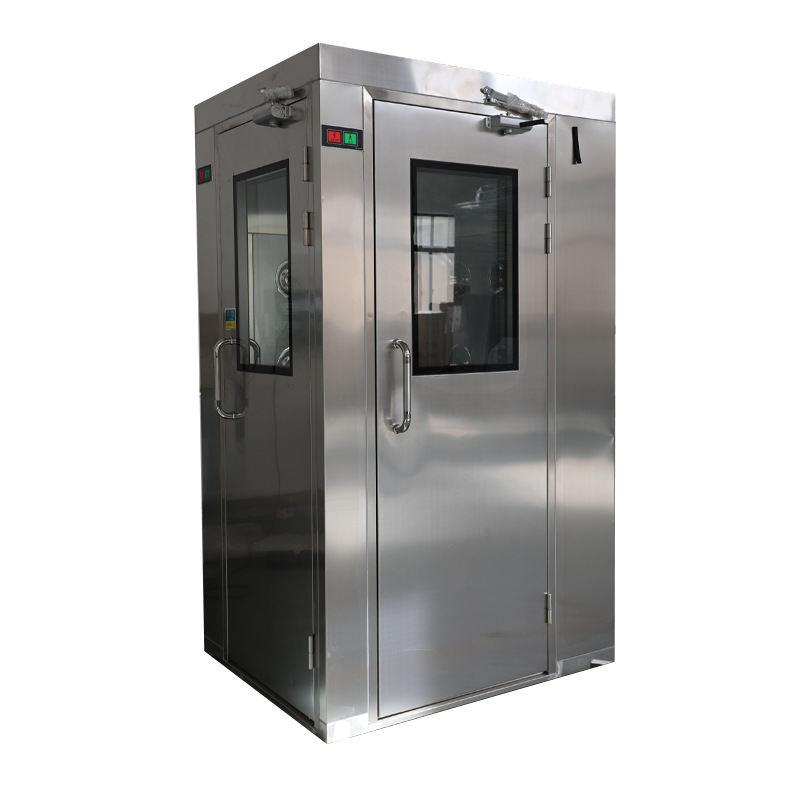Customized Fully Automatic Induction Pvc Rapid Door for Food Workshops, 304 Stainless Steel Single-Person L-Shaped Air Shower Room, Cargo Shower Room