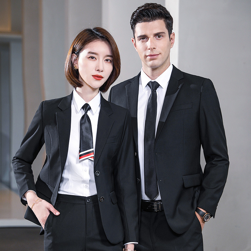 22 years of new business attire for men and women with the same style white-collar elite office workers men's clothing sales Bank overalls two buckles