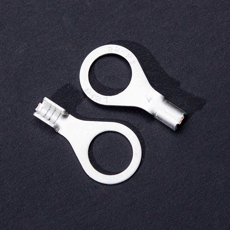 Rnb Cold-Pressed Terminal Dongguan Manufacturer Copper Nickel-Plated 0.6 Thick Red Black Cold-Pressed Terminal Block