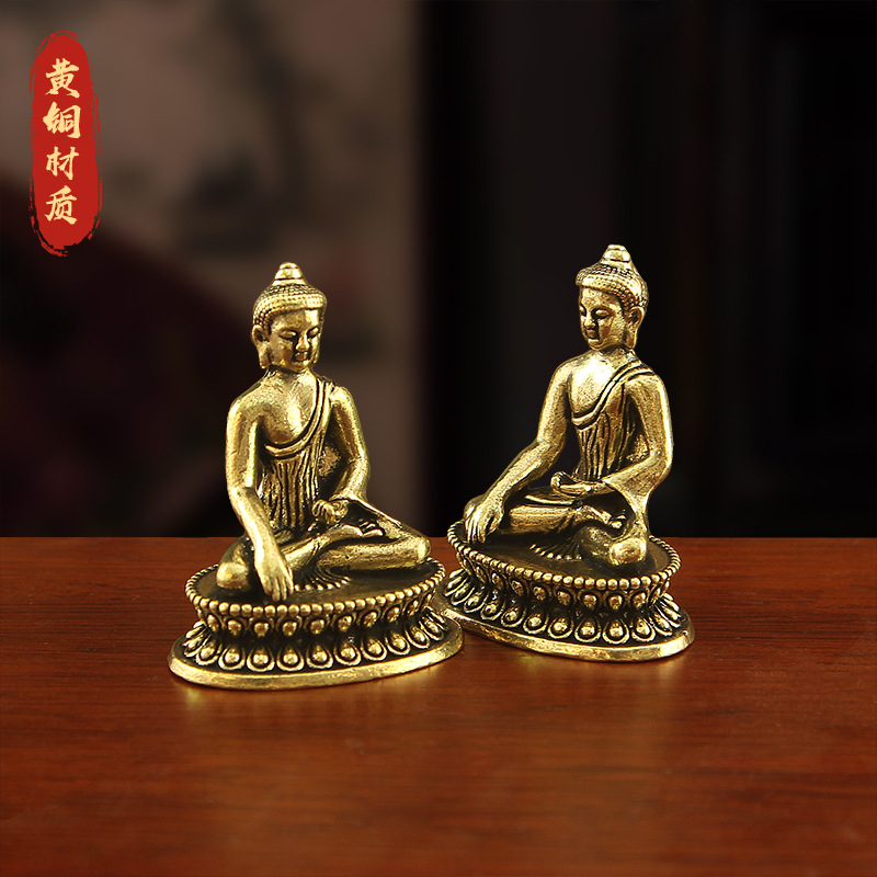 Antique Pharmacist Buddha Statues Ornaments Xizang Guanyin Pocket Buddha Creative Retro Literary Play Mini Buddha Hall Sold Ornaments