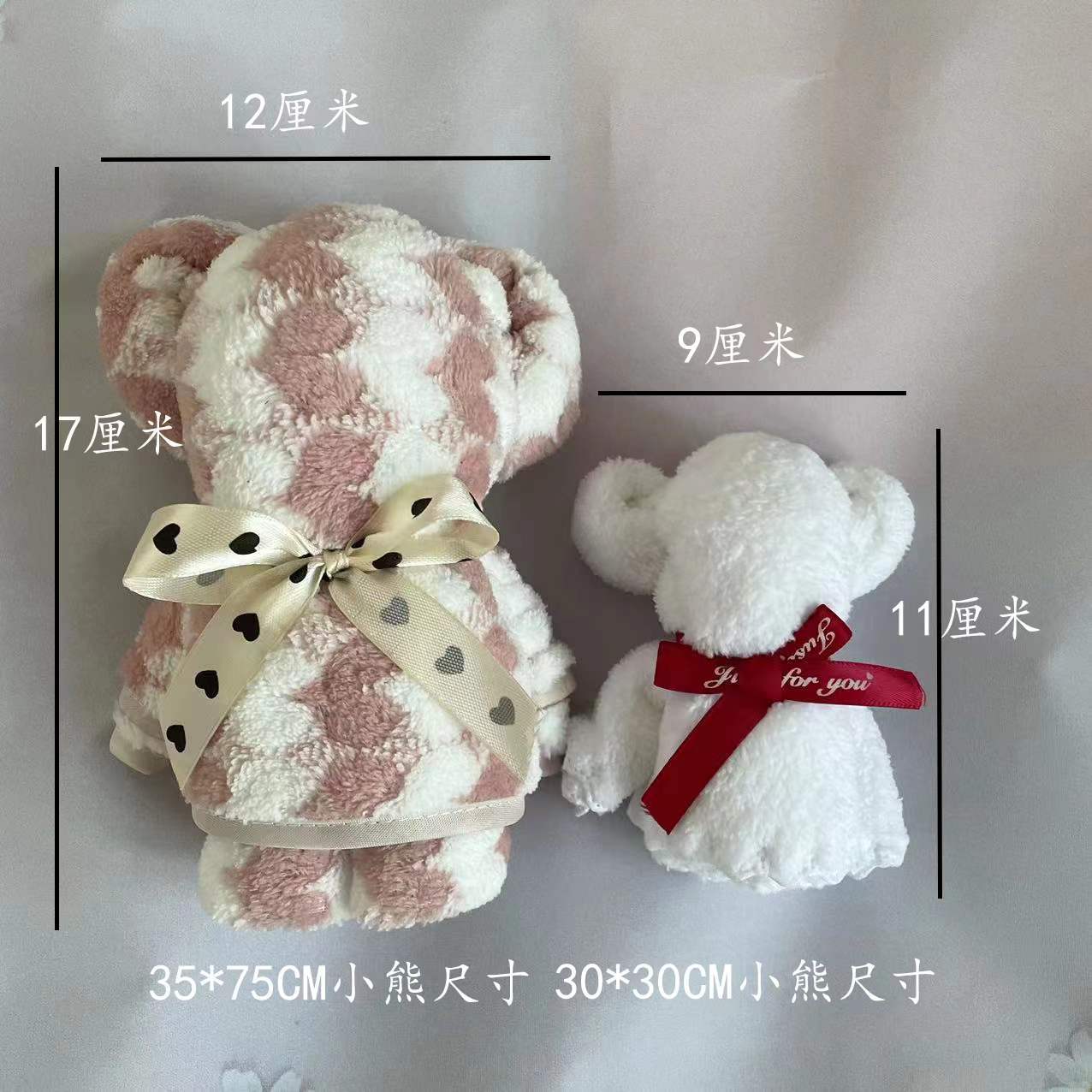 Wedding Coral Fleece Red Towel Bear Portable Gift Box Embroidered LOGO Absorbent Japanese Pineapple Pale Festival Gift