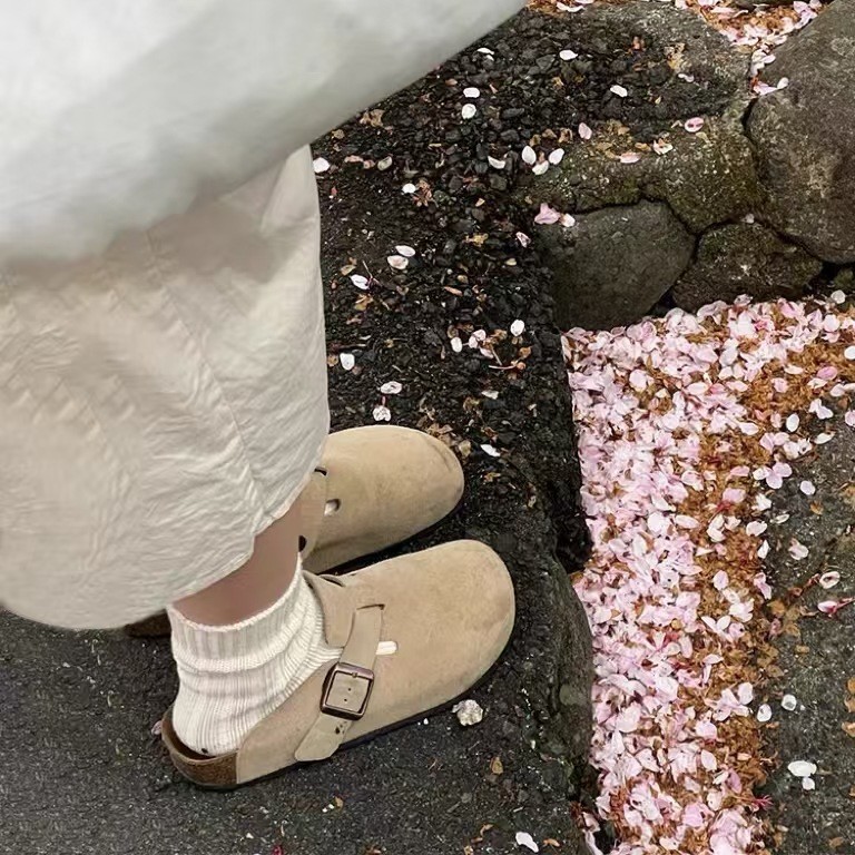 Полушлепанцы Baotou, новые женские 2024, новинка, обувь Birkenneth, популярные в интернете, полушлепанцы, весна и осень