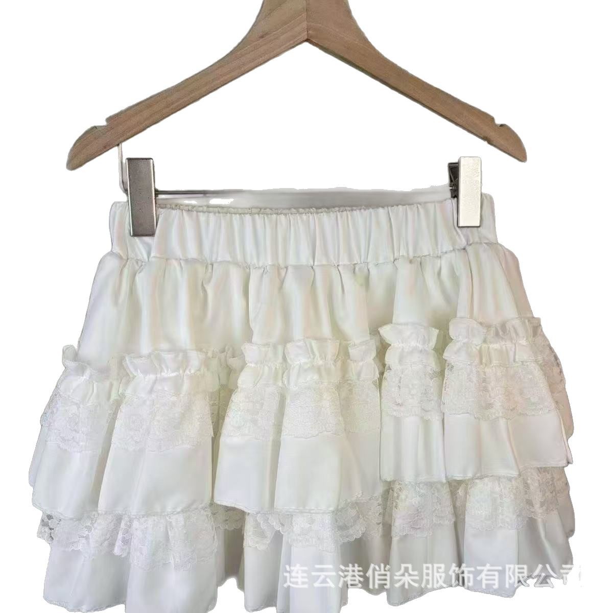 Qiao Duo Pure Desire Sweet Puffy Cake Skirt Small High Waist Slimming Lace Ballet Loose Waist Half Skirt