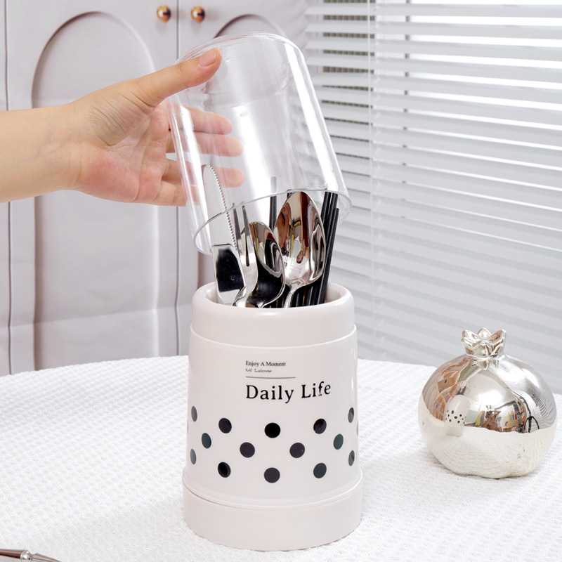 Draining chopsticks holder household creative chopsticks cage kitchen knife, fork and spoon storage rack tableware storage box plastic chopsticks basket