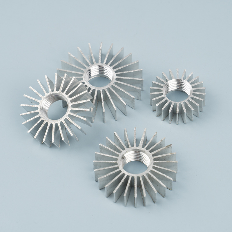 LED sunflower radiator M10 tooth rod nut car aluminum light source heat sink gear heat sink accessories