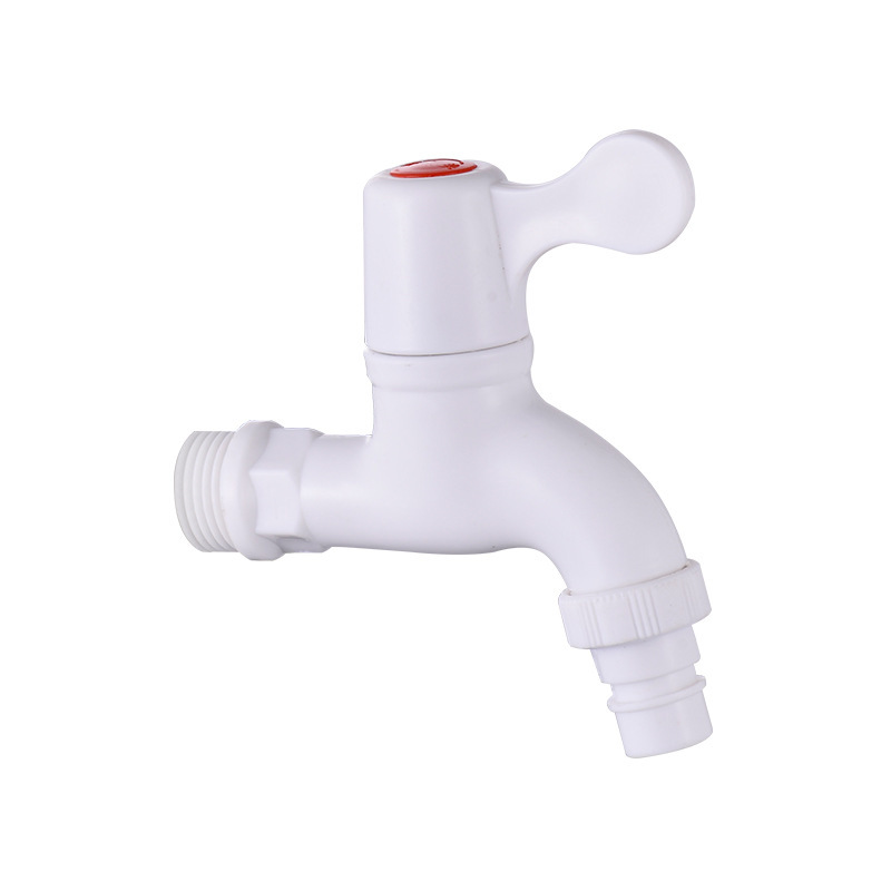 Indoor and outdoor engineering funds wholesale plastic faucet 4 points PVC single cold quick-open household washing machine faucet nozzle