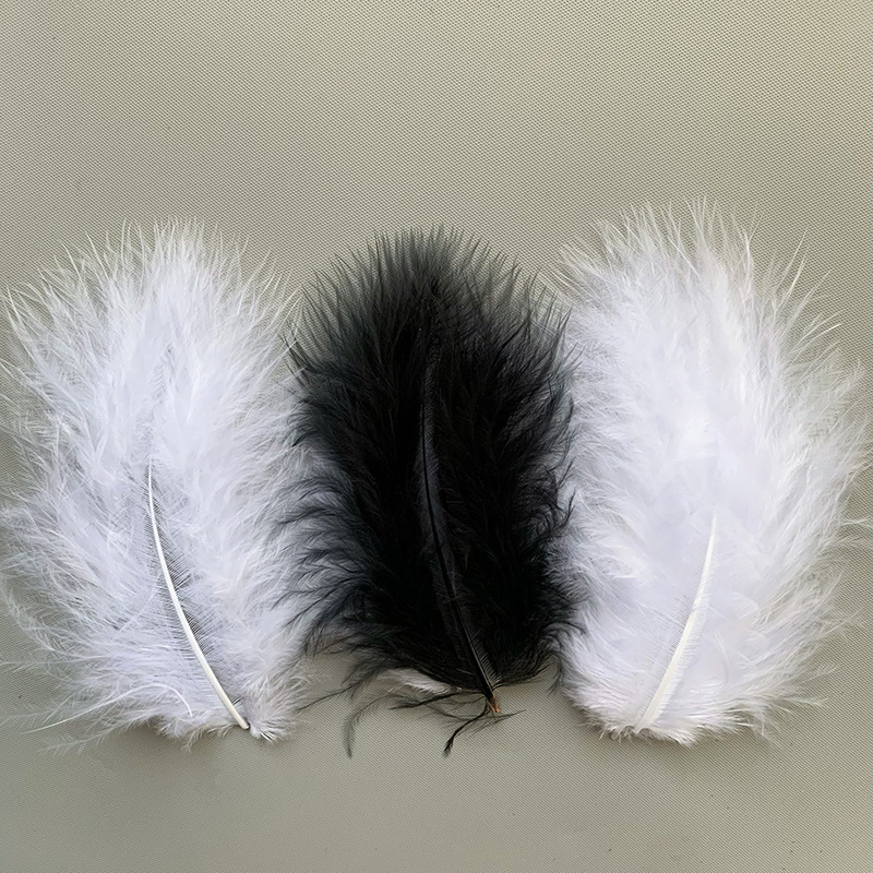 Feather Decoration Bamboo Tube Velvet Turkey Feather DIY Wedding Decoration Clothing Decoration Feather Wave Ball Filling Material