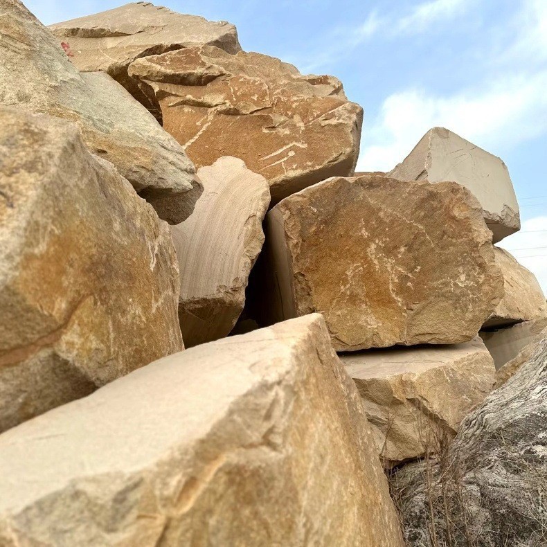 Bai Po Huang Landscape Wall Stone Wall Park Square Villa Landscaping Paving Irregular Steps Tree Pond Landscape Stone