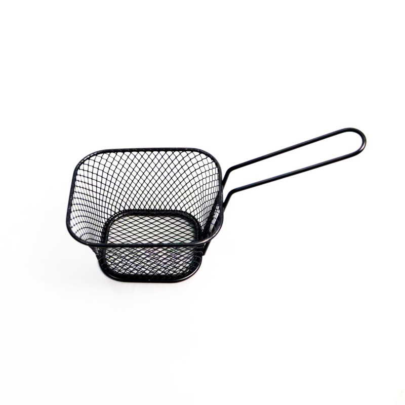 Manufacturer Customized Frying Basket Restaurant Decoration French Fries Basket Chicken Nugget Shelf Snack Basket Oil-Proof Frying Net Fried Chicken Nugget Basket