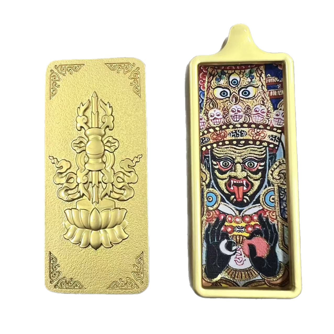2* 5cm Thangka Small Gold Bars Small Strips Taoist Gau Box Scriptures Zangkar Xizang Qinghai Rehoku