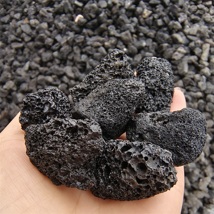 Manufacturer's New Products Supply Black Porous Aromatherapy Volcanic Stone Artificial Picking Cleaning Clean Drying Diffuser
