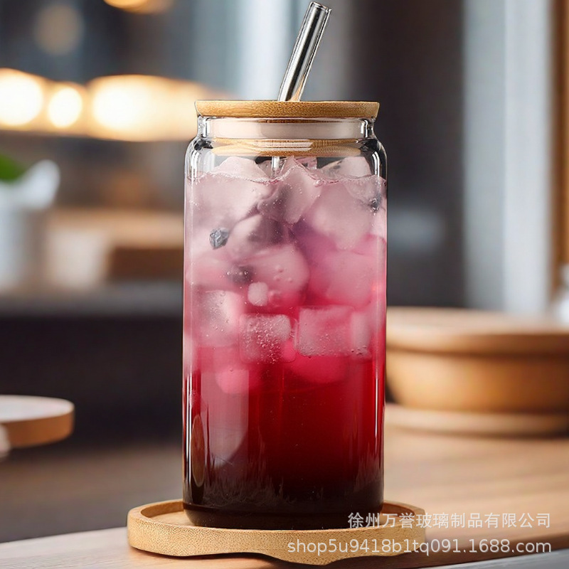 Стакан с бамбуковой крышкой, 16oz, для пива и кофе